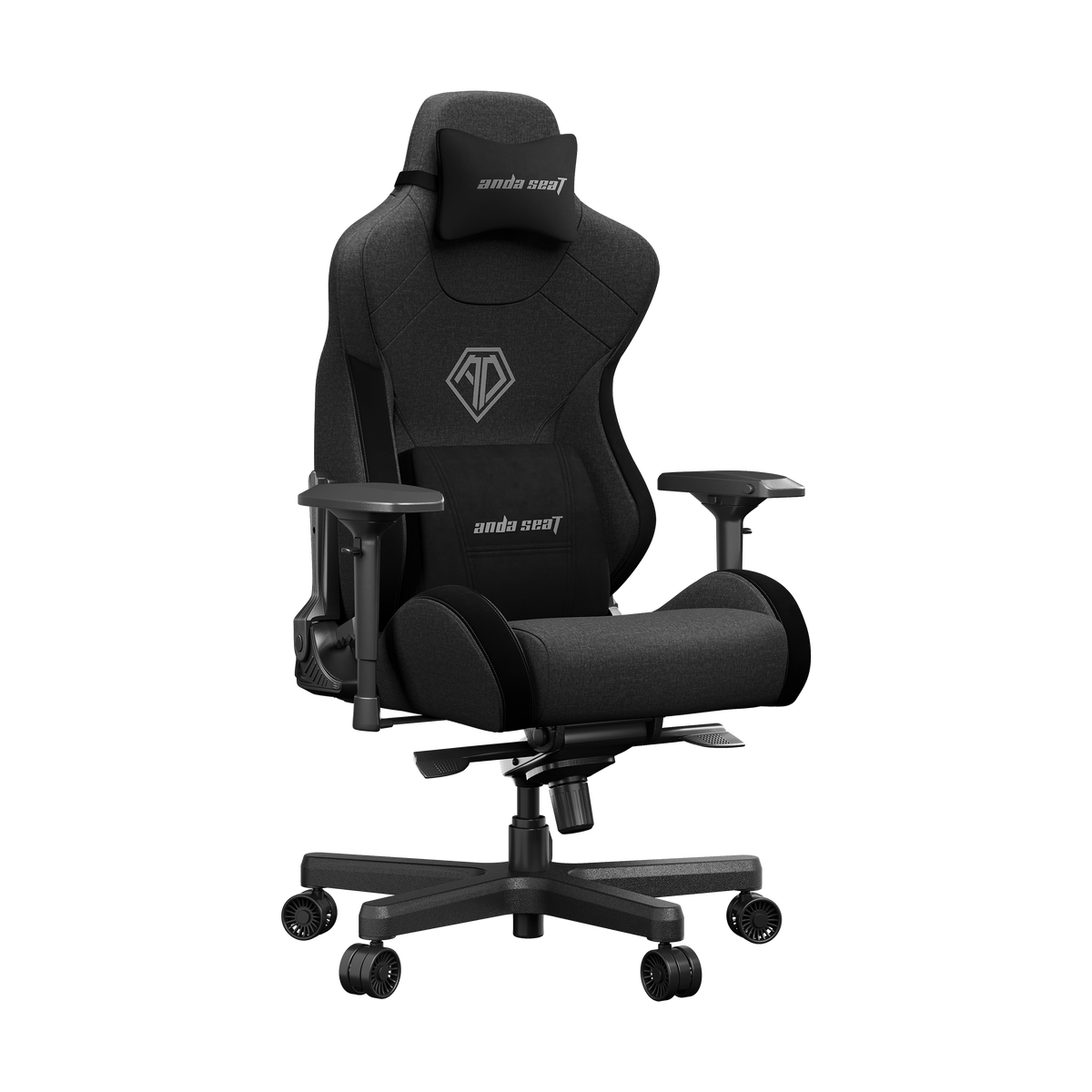 ANDA SEAT Gaming Chair T-PRO II Dark Grey/ Black FABRIC with Alcantara Stripes