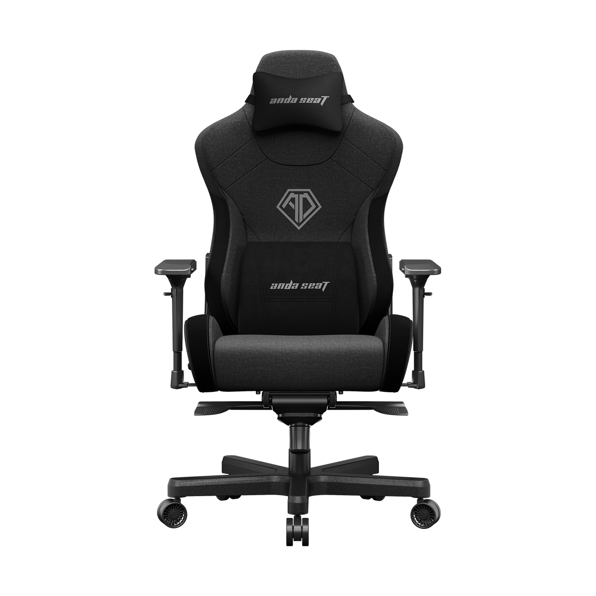 ANDA SEAT Gaming Chair T-PRO II Dark Grey/ Black FABRIC with Alcantara Stripes