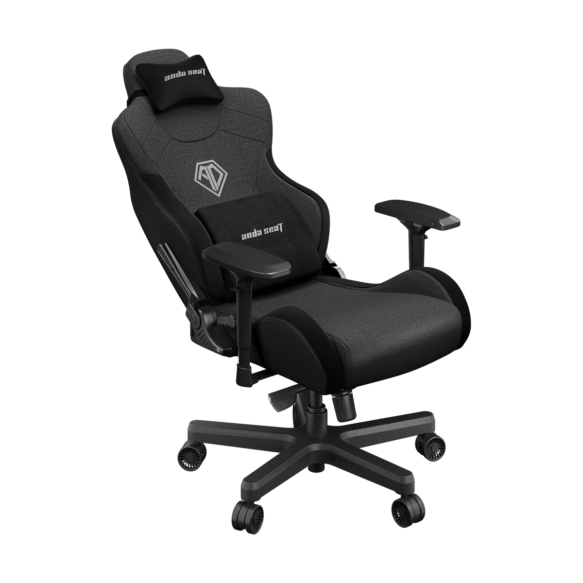 ANDA SEAT Gaming Chair T-PRO II Dark Grey/ Black FABRIC with Alcantara Stripes
