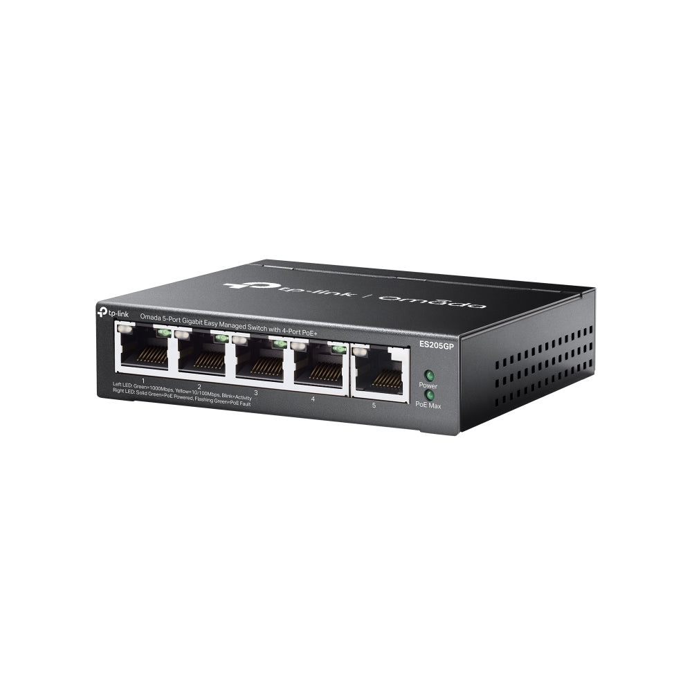 TP-LINK SWITCH OMADA ES205GP 5 PORT MANAGED 4-Port PoE+