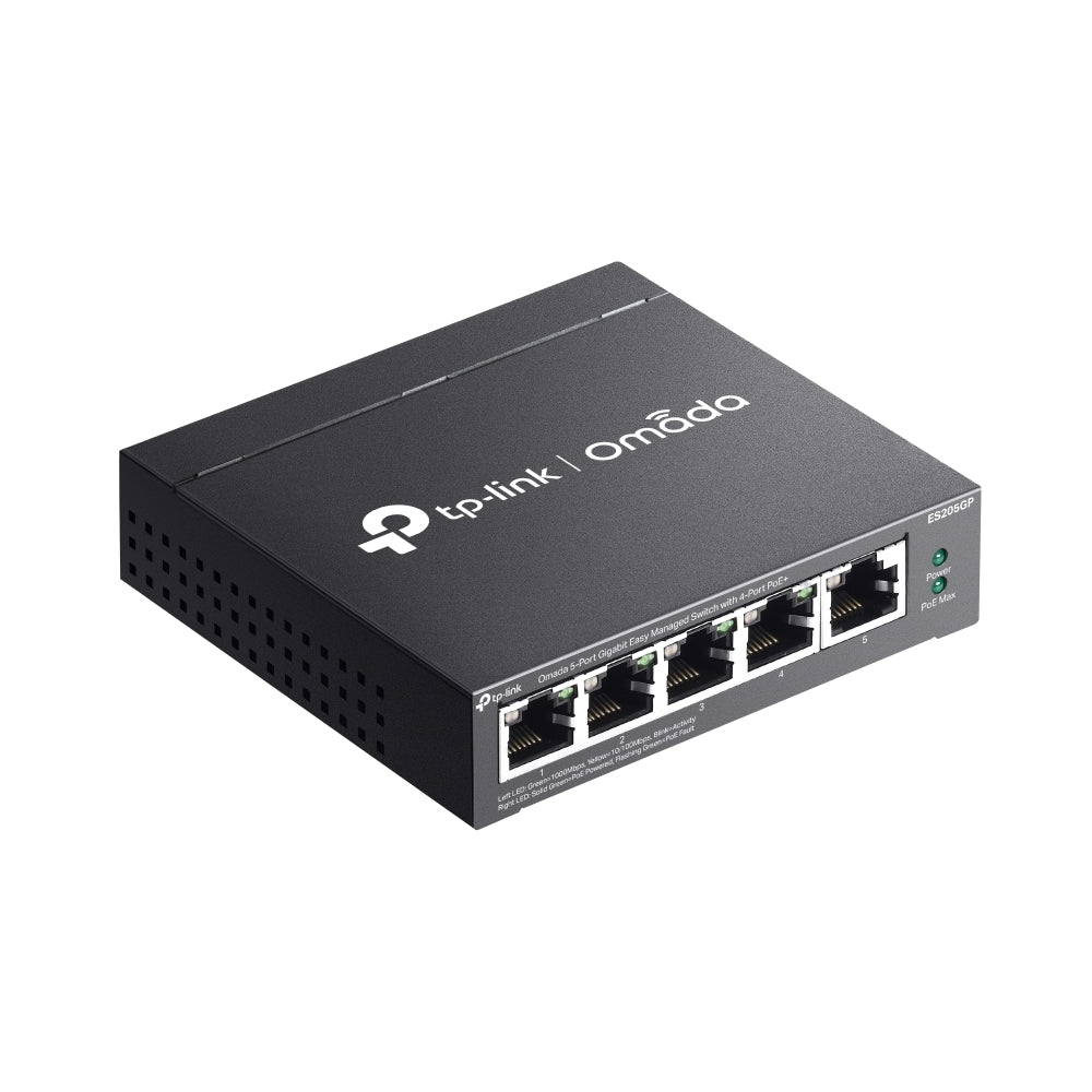 TP-LINK SWITCH OMADA ES205GP 5 PORT MANAGED 4-Port PoE+