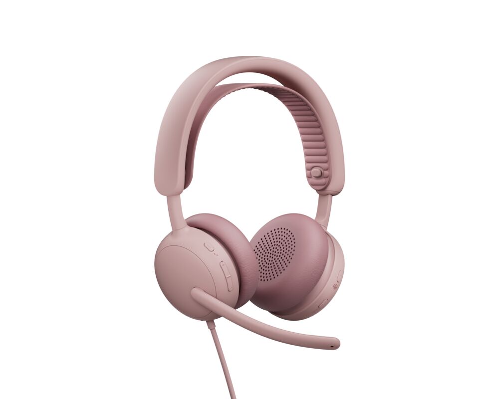 LOGITECH Headset Wired Zone 2 For Business USB Type C Rose — Teams Version