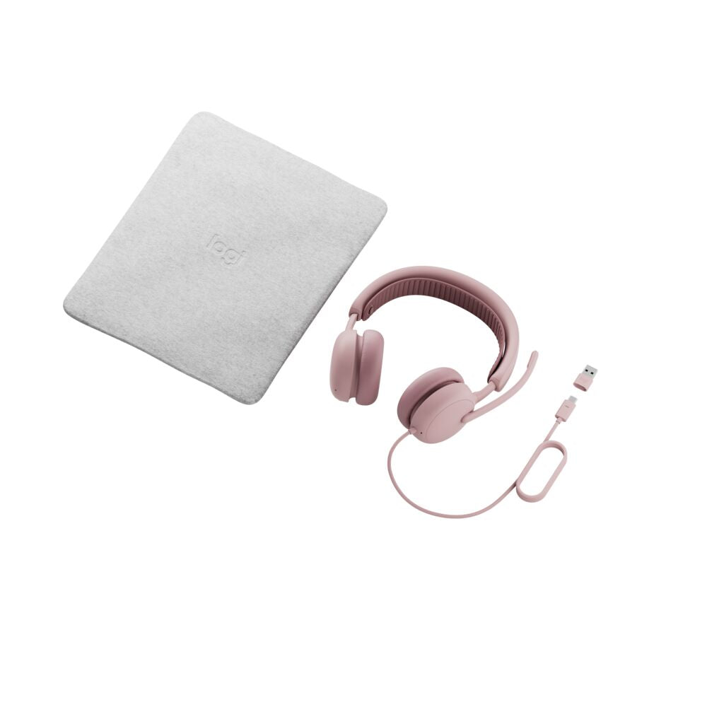LOGITECH Headset Wired Zone 2 For Business USB Type C Rose — Teams Version