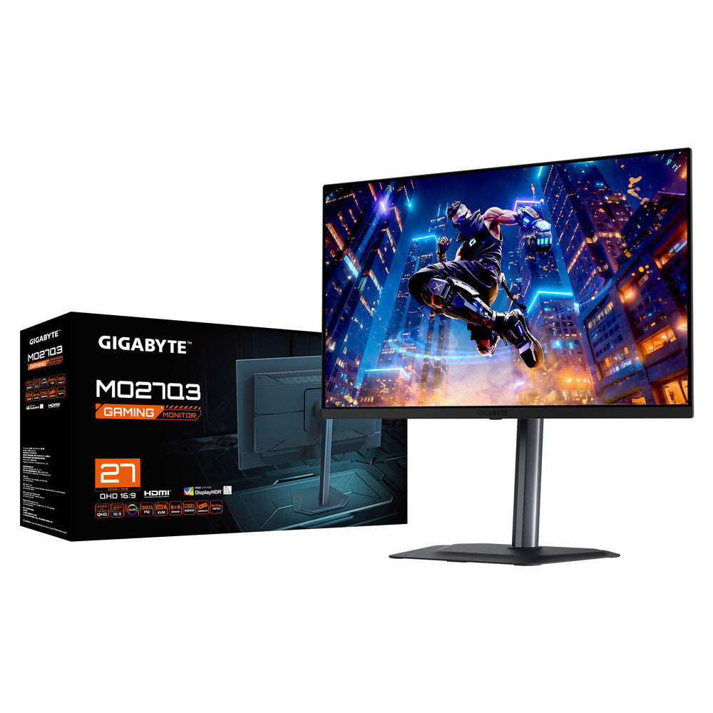 GIGABYTE Gaming Monitor MO27Q3 27'' QD-OLED 0.03ms 360Hz QHD, HDMI, DP, 3YearsW