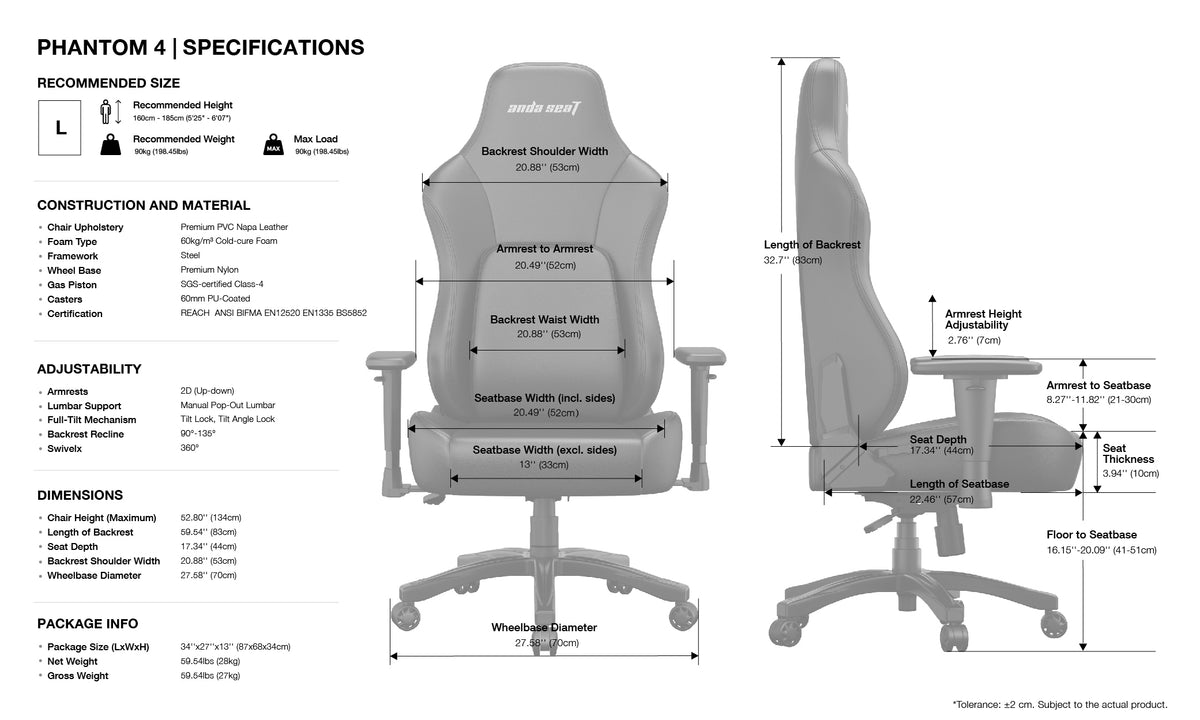 ANDA SEAT GAMING CHAIR PHANTOM-4 BLACK