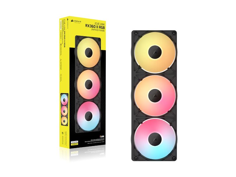 Corsair Case Fan RX360 RGB Uni Frame Black — CO-9051061-WW