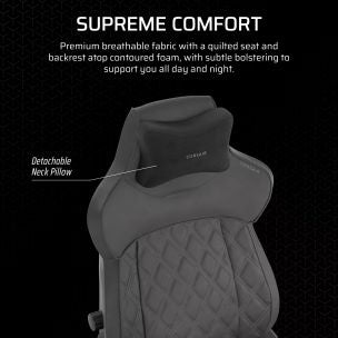 CORSAIR Gaming Chair TC500 LUXE (Fabric, Shadow)
