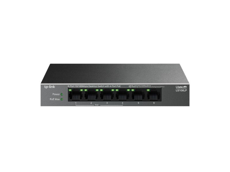 TP-Link Switch 6-Port 10/100Mbps 4-Port PoE (LS106LP)