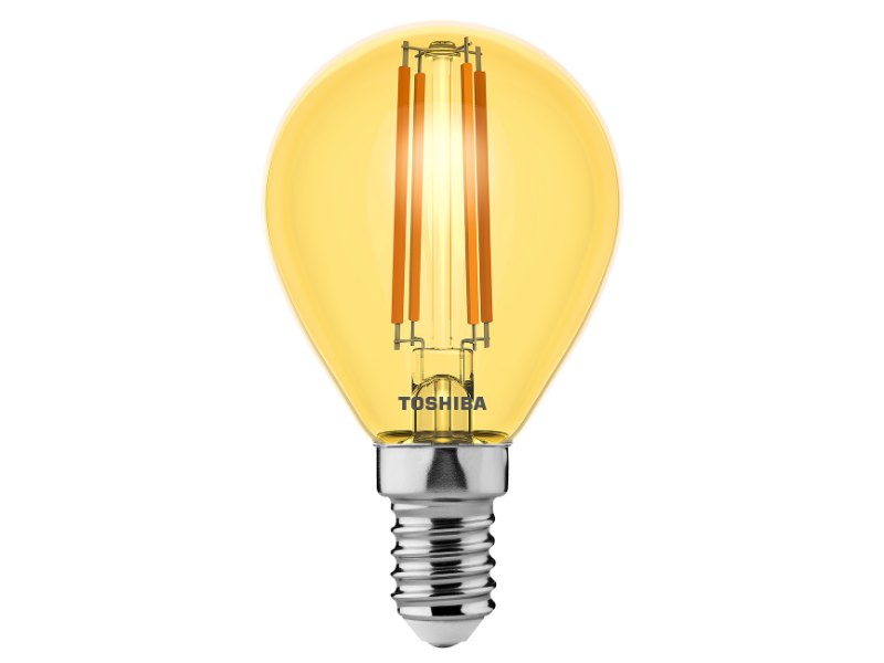 TOSHIBA LED FILAMENT COLOR YELLOW G45 E14 4.5W