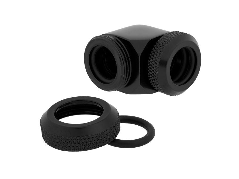 Corsair OD Fitting Pipe Hydro X Series XF Hardline 90° Twin Pack — Black — CX-9052022-WW