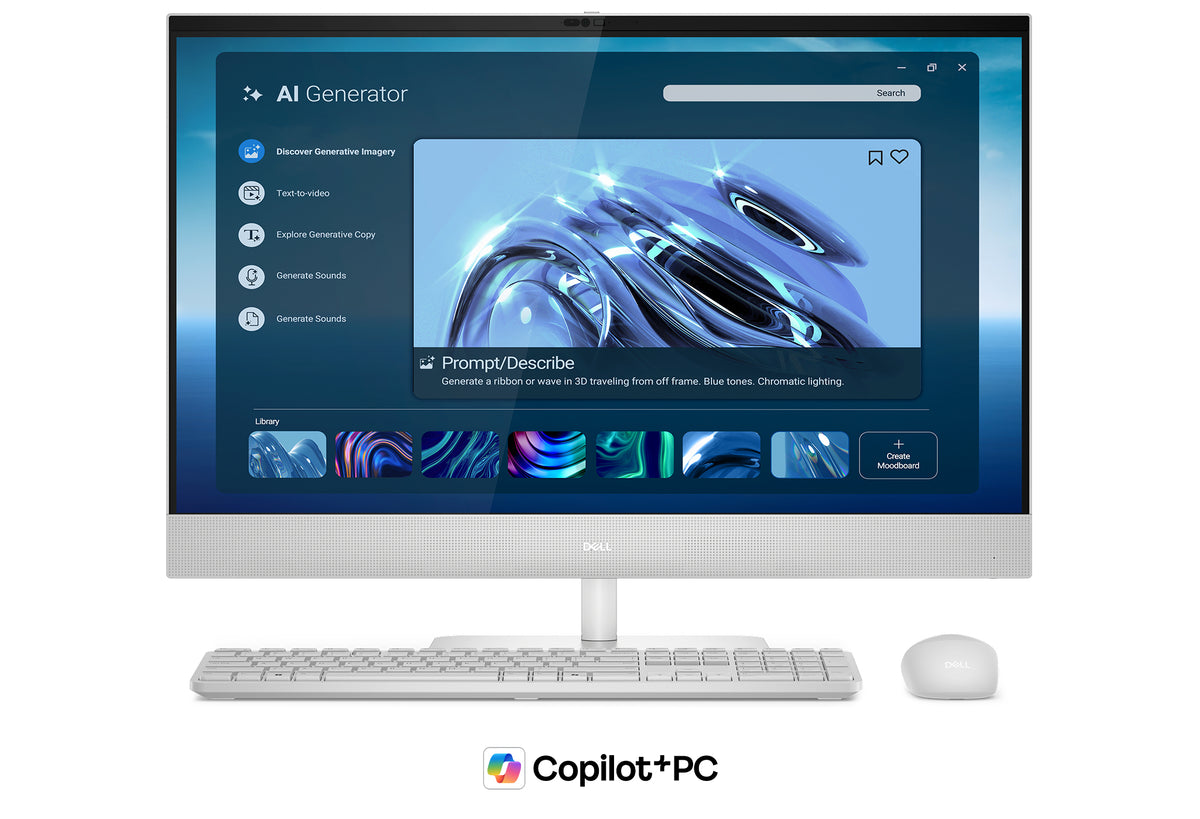 DELL 27 AIO EC27260 27'' QHD/U7-355/32GB/1TB SSD/Intel Graphics/WiFi/Win 11 Pro/3Y ProSupport/Light Ash
