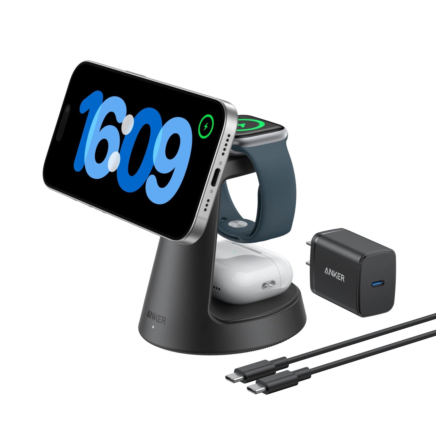 ANKER MAGGO WIRELESS CHARGING STATION 3-IN-1, KIT