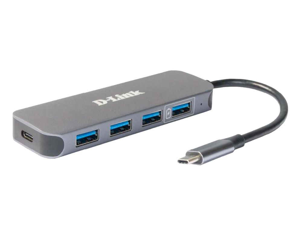 D-Link USB-C to 4-Port USB 3.0 Hub with Power Delivery (DUB-2340)