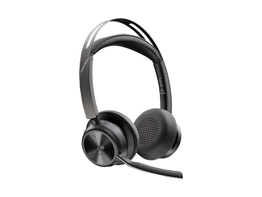 Poly Voyager Focus 2 Microsoft Teams Certified USB-C-C Headset +USB-C/A Adapter +Charging Stand (9T9J6AA)