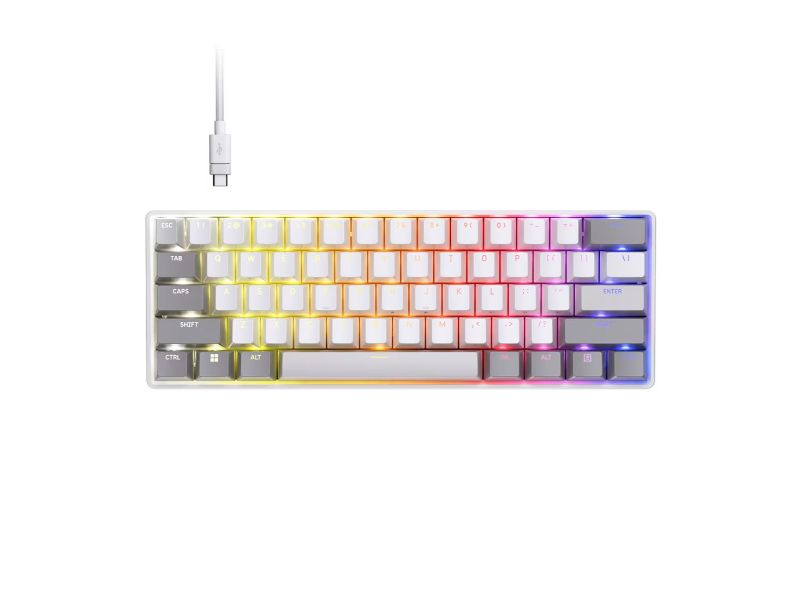 CORSAIR Keyboard Clipper PRO Mini 60% White — CH-979111J-NA