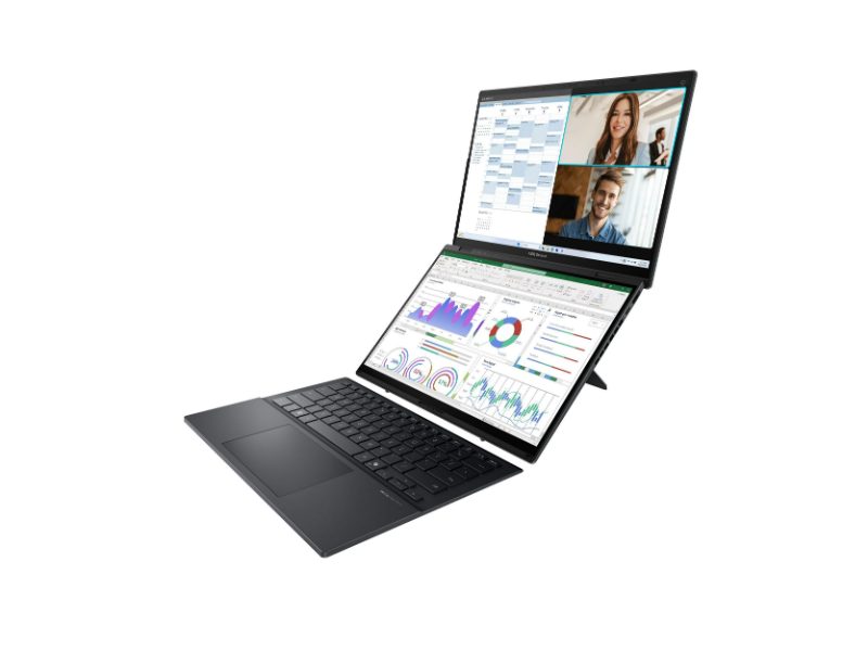 Laptop Asus Zenbook Duo 14'' OLED / ARL H Core Ultra 7/ 32GB /1TB SSD/ Intel Arc Graphics/ Windows 11 Pro/ Touch/ 2Y 90NB14X1-M00A30