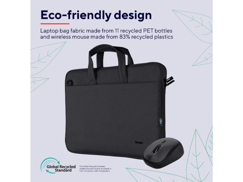 Trust Set bag and mouse BOLOGNA black 24988