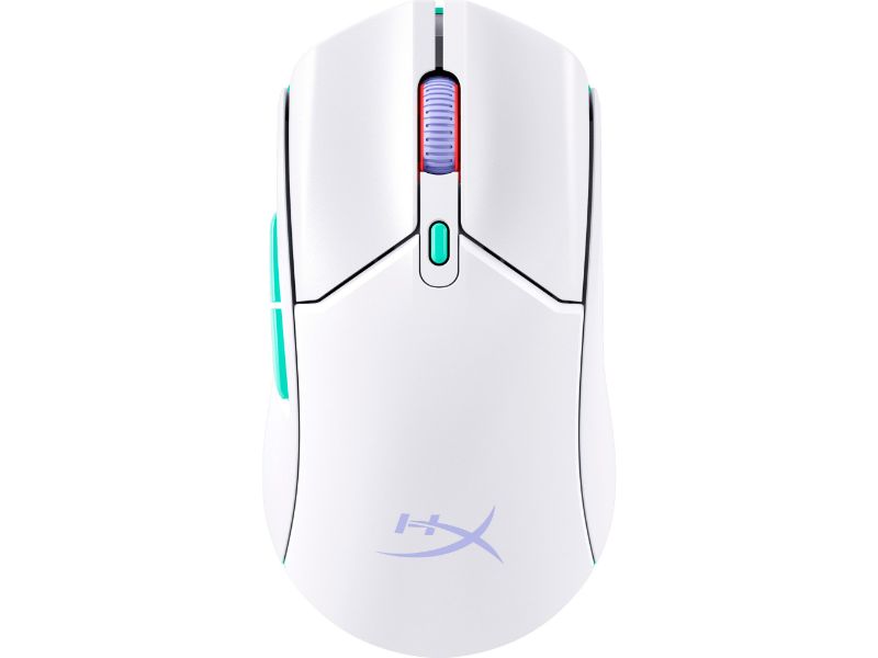HyperX Pulsefire Haste 2 Core Wireless Gaming Mouse — White/Green/Purple — 8R2E7AA