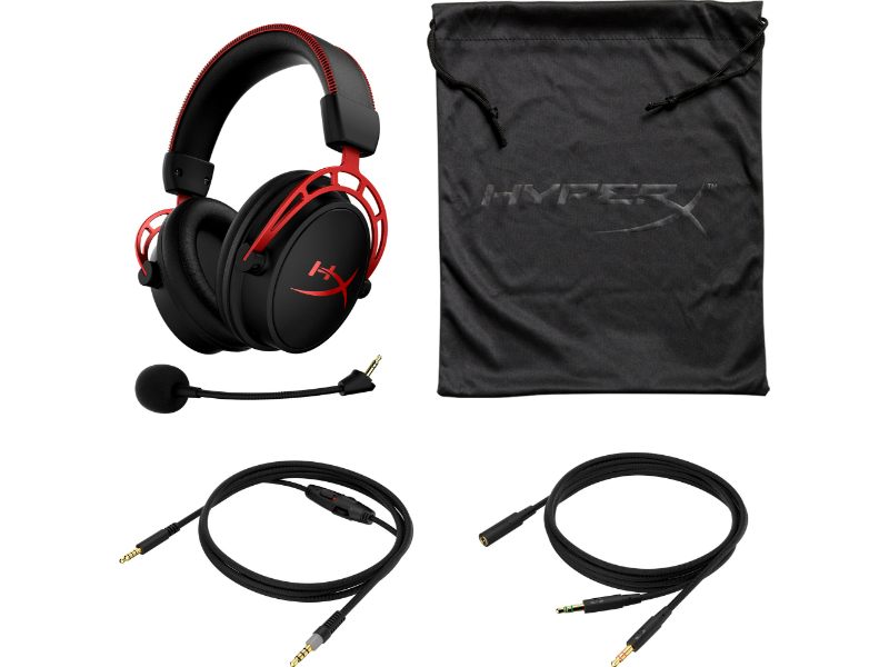 HyperX Cloud Alpha Over Ear Wired Gaming Headset Black/Red — 4P5L1AM