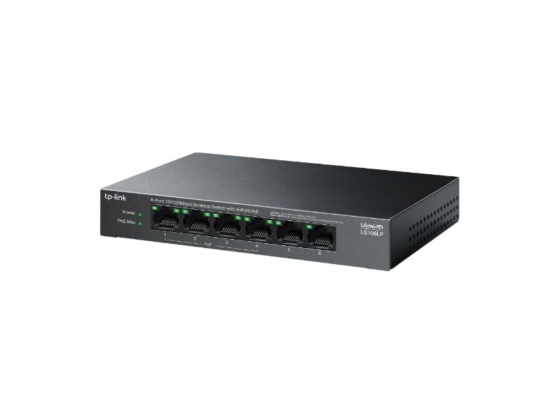 TP-Link Switch 6-Port 10/100Mbps 4-Port PoE (LS106LP)