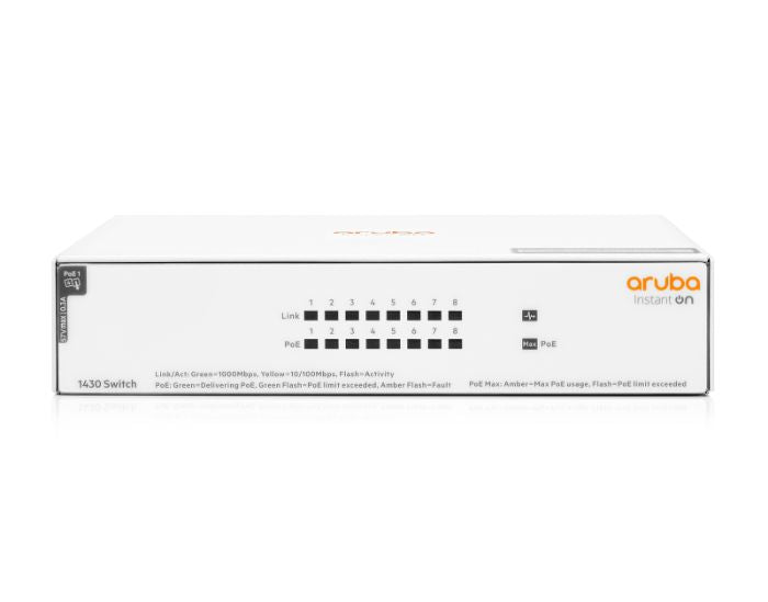 HPE Aruba Instant On 1430 8G Class4 PoE 64W Switch (R8R46A)