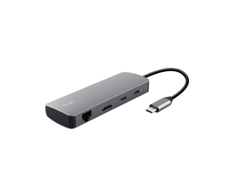 Trust adapter USB-C DALYX 8-IN-1 / 2 C — 2 USB — 1 HDMI — 1 Ether. 1 Reader 25672