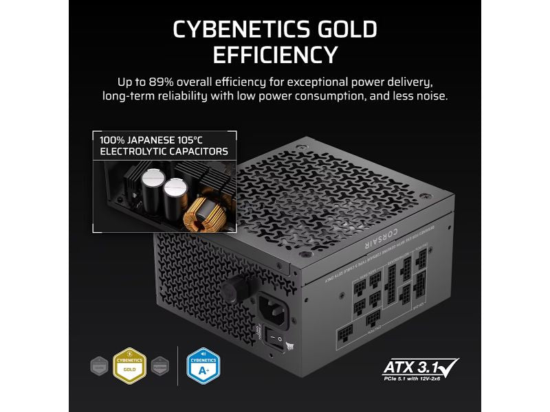 CORSAIR PSU RM850x Shift (Cybenetics Gold, Fully Modular)