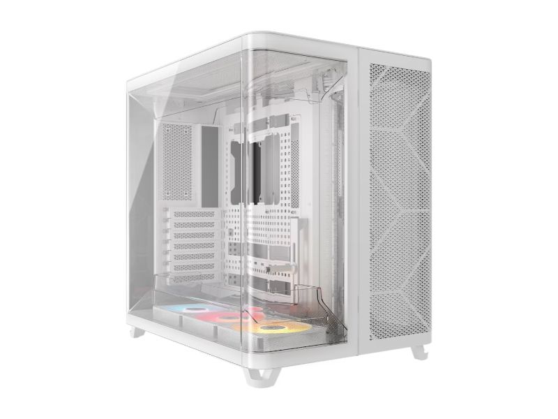 Corsair 5400 Air ARGB / Mid-Tower Case / Tempered Glass / ARGB Fans / White – PN: CC-9011319-WW