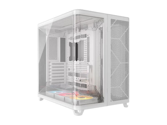 Corsair 5400 Air ARGB / Mid-Tower Case / Tempered Glass / ARGB Fans / White – PN: CC-9011319-WW