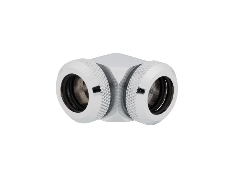 Corsair OD Fitting Pipe Hydro X Series XF Hardline 90° 12mm Twin Pack — Chrome — CX-9052021-WW