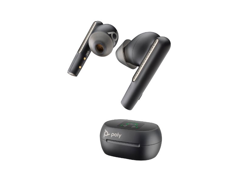 Poly Voyager Free 60+ UC M Carbon Black / BT700 USB-C Adapter + Touchscreen Charge Case — PN 7Y8H0AA