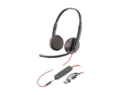 Poly Headset Blackwire 3225 USB-C/A (BULK) (8X229A6)