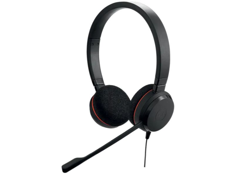 Jabra Evolve 20 Stereo Professional corded headset UC USB-C/USB-A Adapter — Passive noise cancellation USB-C and USB-A connectivity (4999- 829-269)