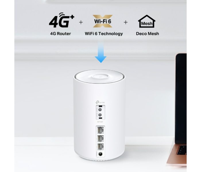 DECO 4G+ AX1500 Whole Home Mesh WiFi 6 Gateway (1 Pack)