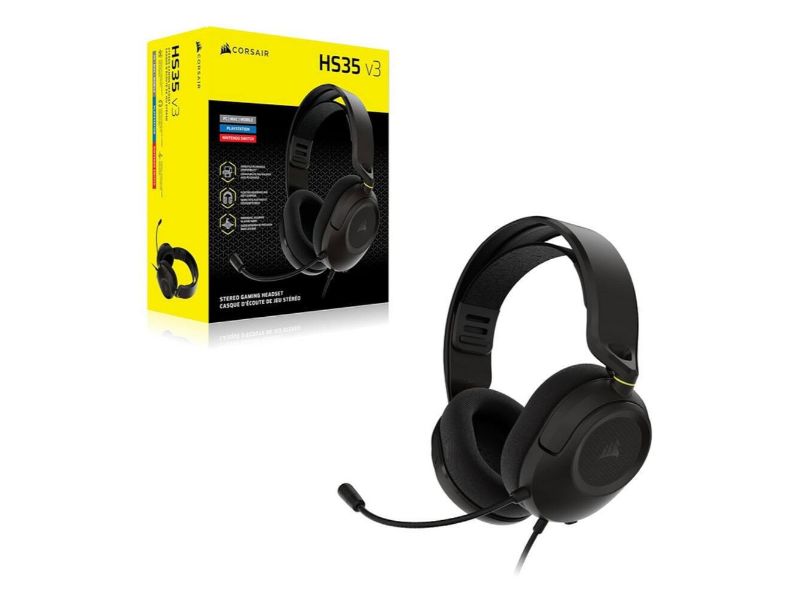 CORSAIR Headset HS35 v3 PS5 Carbon