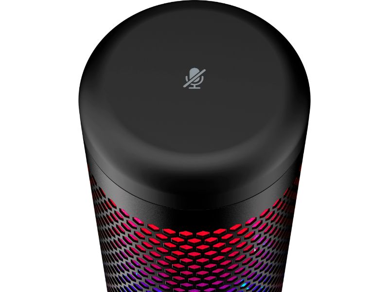 HyperX QuadCast S USB Microphone — RGB Lighting — Black/Grey — 4P5P7AA