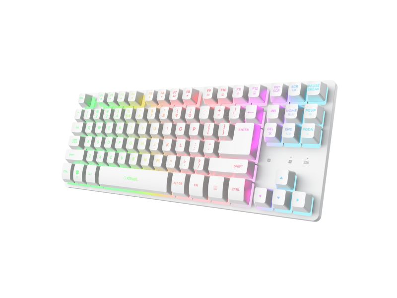 Gaming Keyboard Trust GXT831W Thado TKL White US — 26083