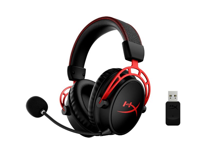 HyperX Cloud Alpha Over Ear Wireless Gaming Headset Black/Red — 4P5D4AA