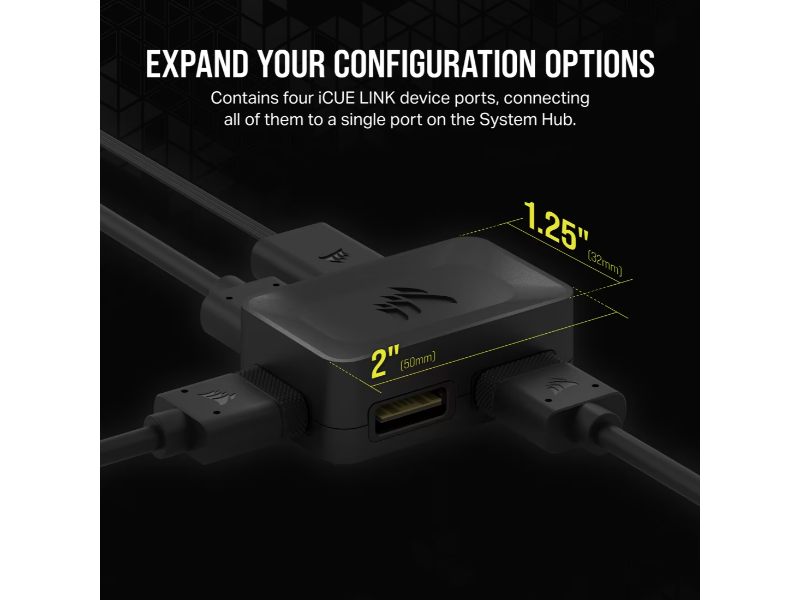 Corsair 4-Way Signal Splitter iCUE Link — Black — CX-9070015-WW