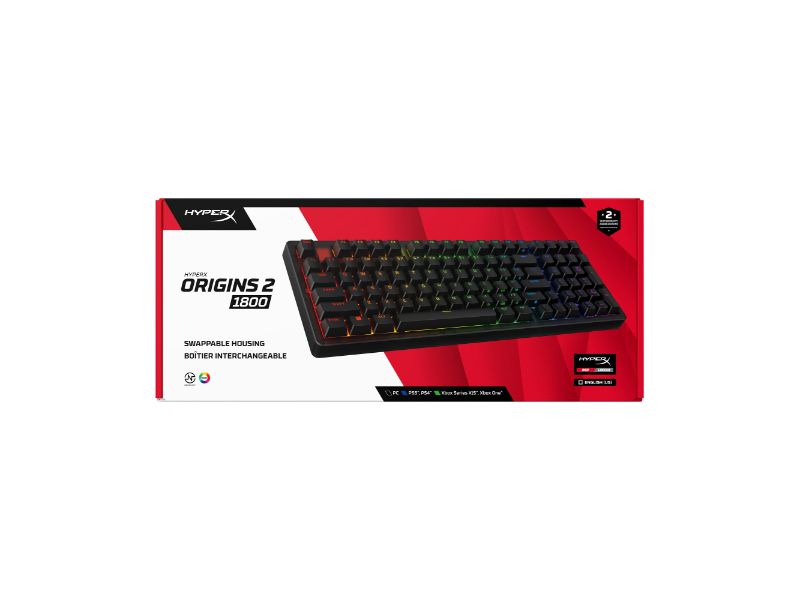 HyperX Origins 2 1800 Mechanical Gaming Keyboard RGB (US Layout) — Black — B4QS4AA