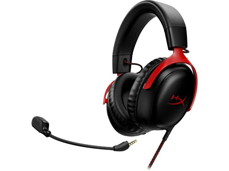 HyperX Cloud III Over Ear Wired Gaming Headset Black/Red — 727A9AA
