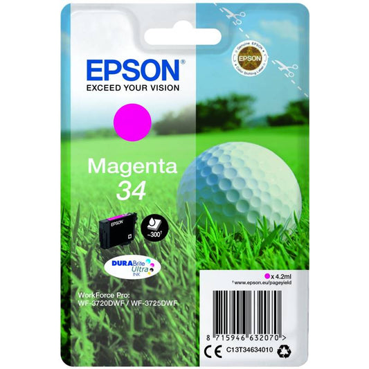 ΑΝΑΛΩΣ EPSON Singlepack Magenta 34 DURAB