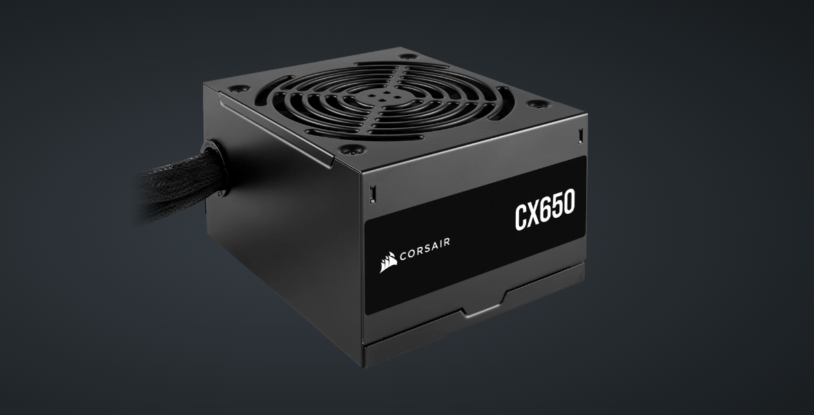 Corsair PSU CV Series CX650 — 650 Watt 80 Plus Bronze Certified — Black — CP-9020278-EU