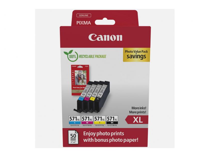 ΑΝΑΛΩΣ CANON INK CLI-571XL BK / C / M / Y PHOT