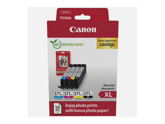 ΑΝΑΛΩΣ CANON INK CLI-571XL BK / C / M / Y PHOT
