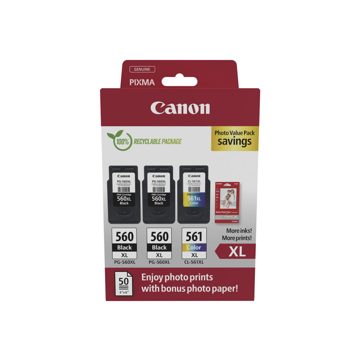 ΑΝΑΛΩΣ CANON INK CRG PG-560XLx2/CL-561XL
