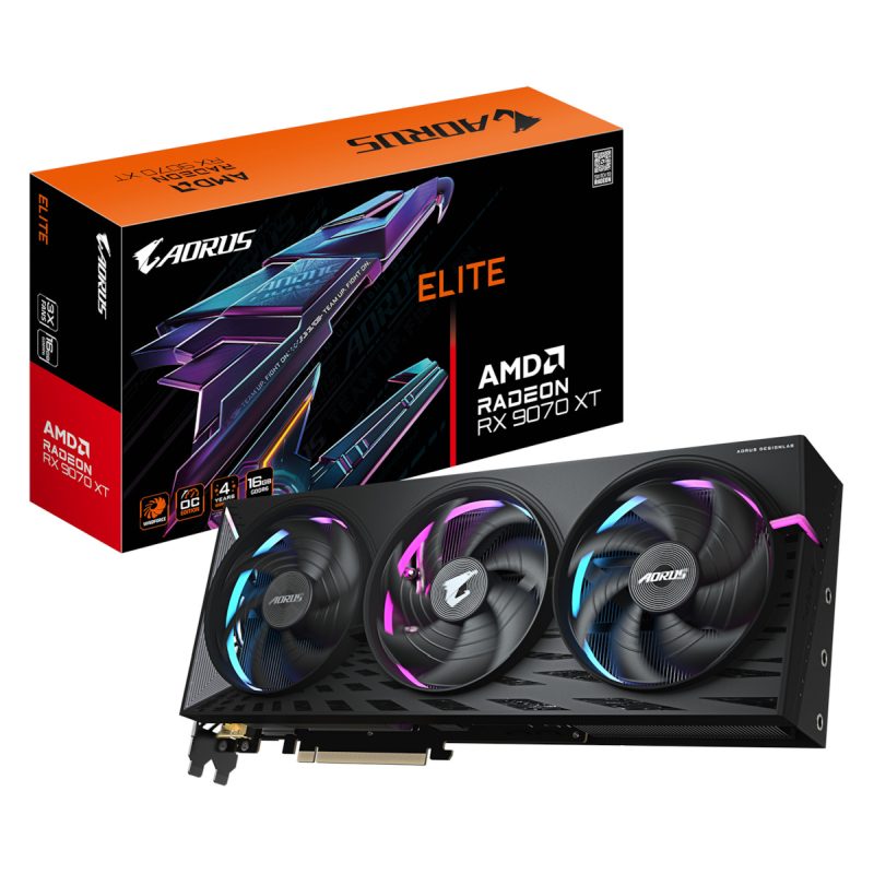 VGA AMD AORUS RADEON RX9070 XT ELITE 16G