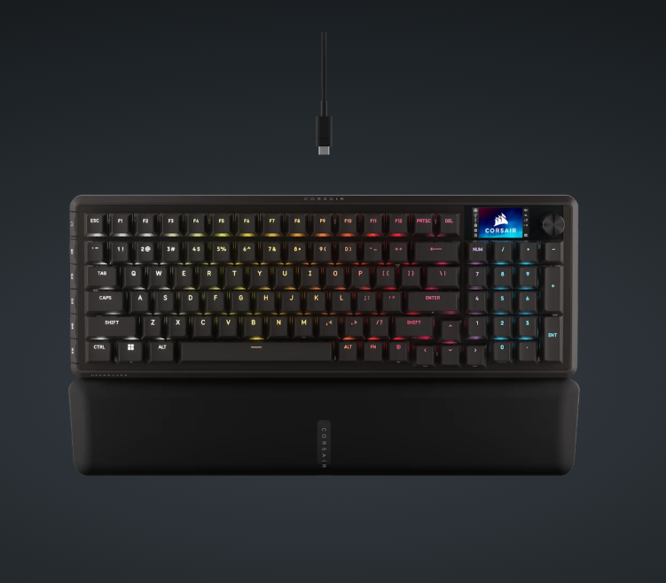 CORSAIR Keyboard VANGUARD 96 PRO LCD (RGB, MGX Hyperdrive, PBT)