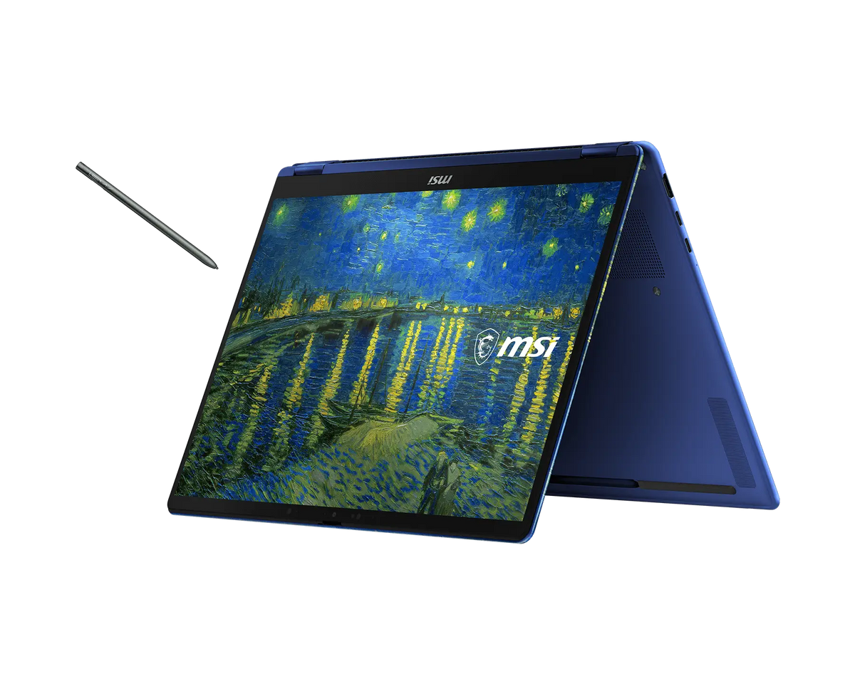 MSI Laptop Prestige 14 Flip AI+ Starry Night Over the Rhone 14.0'' Touch IPS-level FHD+/Ultra X9 378H/32GB/1TB SSD NVMe 4.0/Win 11 Pro/2Y/Vincent van Gogh Edition
