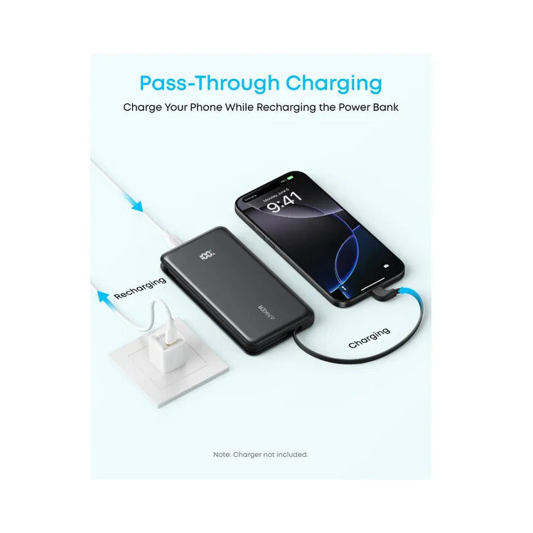 ANKER ZOLO POWER BANK 10K, 22.5W, USB-C BLK